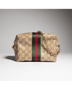 Gucci Mini Camera Bag With Web - Natural