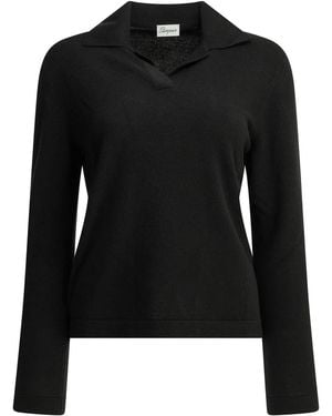 Semler Cashmere Polo Jumper - Black