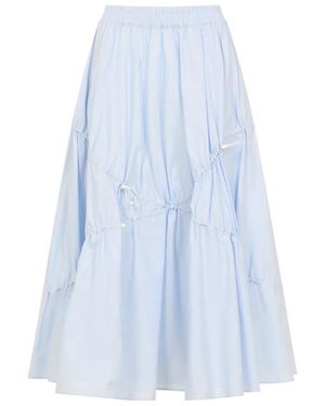 Moschino Light Cotton Midi Skirt - Blue