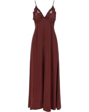 Twinset Twin Set Envers Satin Dress - Purple