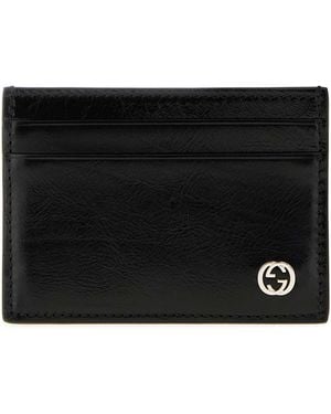 Gucci Leather Card Holder - Black