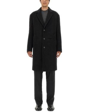 McQueen Single-Breasted Coat - Black