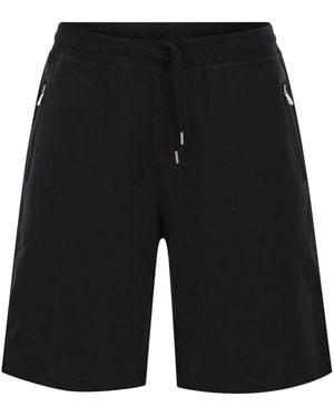 Brunello Cucinelli Techno Cotton Fleece Bermuda Shorts - Black