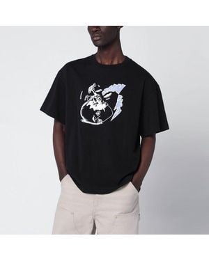 Brain Dead Tshirt With Logo Print - Black