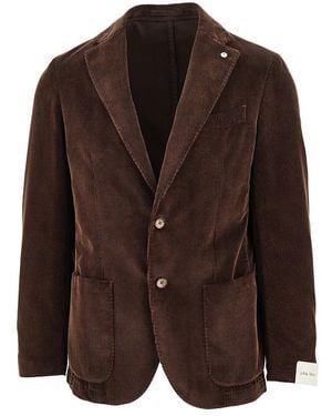 L.B.M. 1911 Corduroy Single-Breasted Jacket - Brown