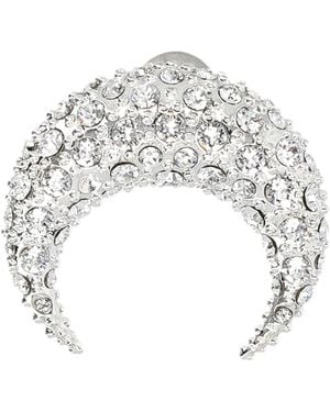 Marine Serre Moon Strass Earring Large - White