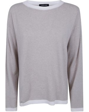 Anneclaire Round Neck Sweater - Gray