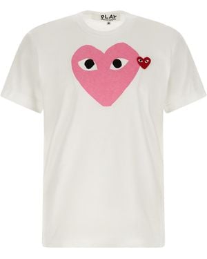 COMME DES GARÇONS PLAY Emblem' T-Shirt - White