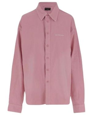 Balenciaga Buttoned Drop Shoulder Shirt - Pink