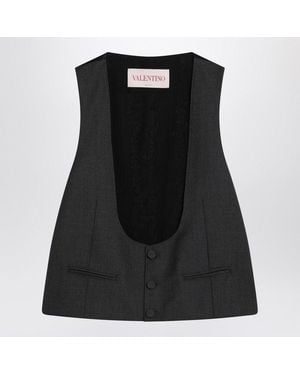 Valentino Charcoal Vest - Black