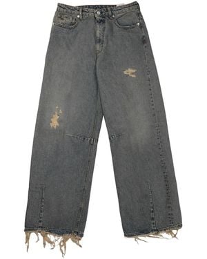 Nine:inthe:morning Jeans "Ergonomic" Effetto "Destroy" - Grey