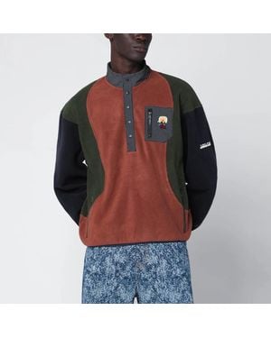 Brain Dead Color-Block Fleece - Red
