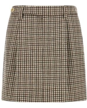 Brunello Cucinelli Tailored Mini Skirt - Grau