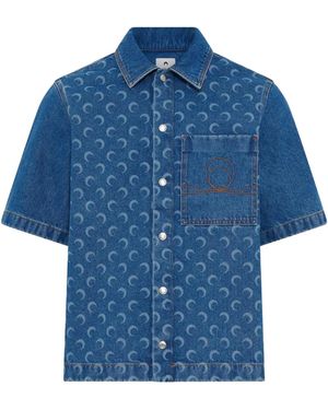 Marine Serre Shirts - Blau