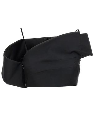 McQueen Crop Lapel Corset' Top - Schwarz