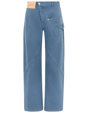 JW Anderson Twisted Workwear Trousers - Blau