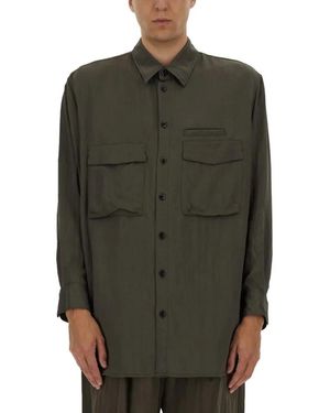 Lemaire Relaxed Fit Utility Overshirt - Grün