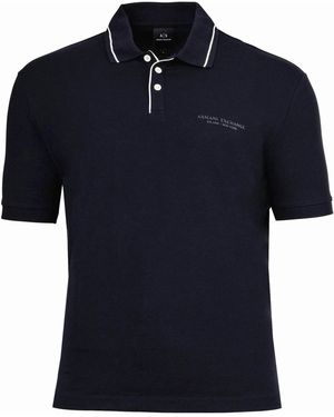 ARMANI EXCHANGE Polo Shirt 1Er Pack - Blau