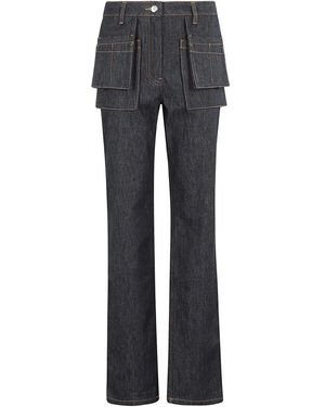 Helmut Lang Flared Utility Jeans - Blau