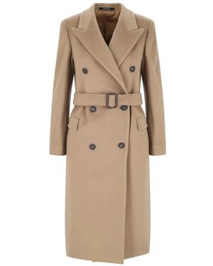 Tagliatore "Jole" Double-Breasted Coat - Natur