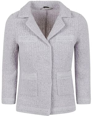 Charlott Lightweight Jacket With Classic Collar - Grau