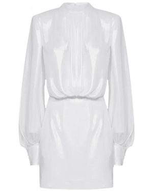 Blanca Vita Abelia Laminated Mini Dress - Weiß