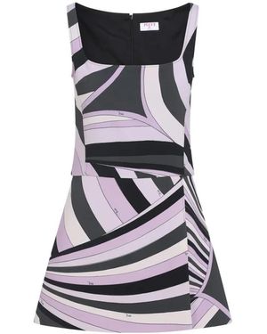 PUCCI Sleeveless Mini Dress With Square Neckline And Dyn - Schwarz