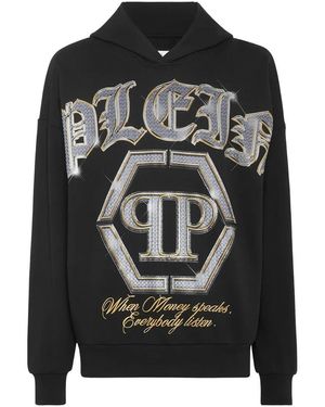 Philipp Plein Hoodie Mit Schmucksteinen - Schwarz