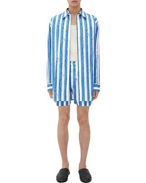 Bottega Veneta Bermuda Swimmers Motif - Blau