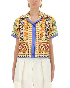 Etro Printed Silk Shirt - Weiß