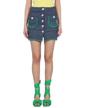Cormio Whimsical Scalloped Hem Skirt - Blau