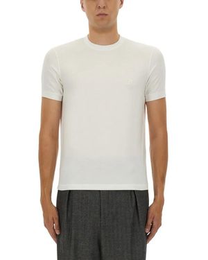 Giorgio Armani Classic Round Neck Short-Sleeved Sh - Weiß