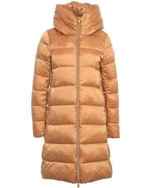 Save The Duck Long Down Coat 'Iris' - Orange