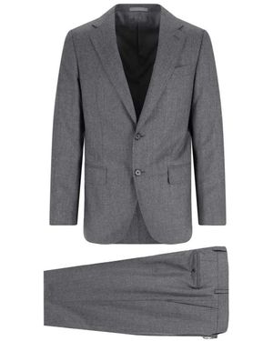 Emanuela Caruso Tailored Suit With Two-Button Blazer - Grau