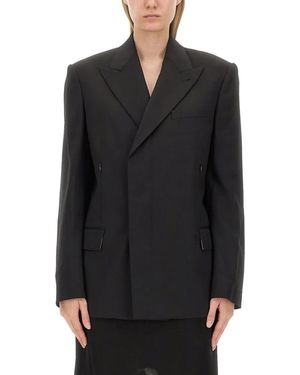 Helmut Lang Oversize Fit Double-Breasted Jacket - Schwarz