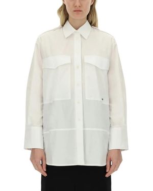 Victoria Beckham Oversize Pocket Shirt - Weiß
