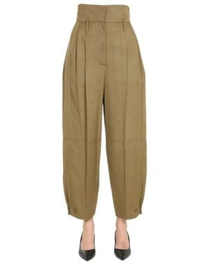 Givenchy Cropped High Waist Trousers - Grün