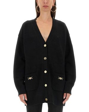 Versace Oversized Cardigan - Schwarz