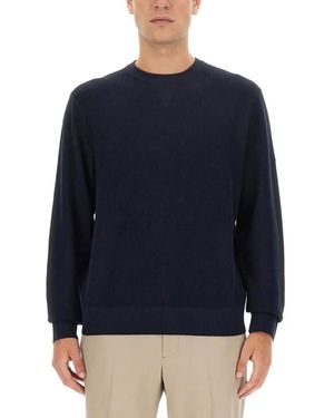 Theory Cotton Jersey Sweater - Blau