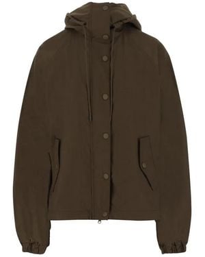 Aspesi Nylon Jacket With Adjustable Hood - Braun