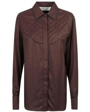 Golden Goose Regular Shirt With Cut Piping And Quilting Details - Braun