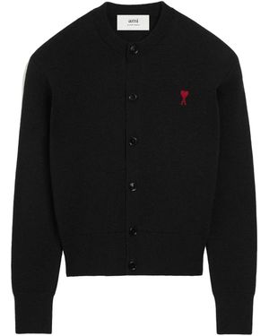 Ami Paris Ami De Coeur Cardigan - Schwarz