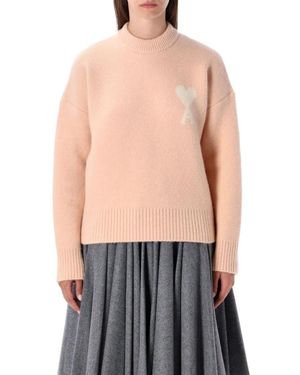 Ami Paris Crew Neck Heart - Blau