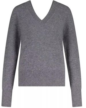Van Kukil Kaschmir Pullover Mit V-Ausschnitt 47701882470746 - Blau
