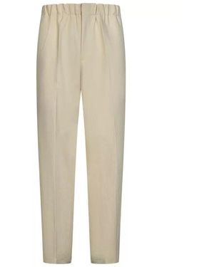 Jil Sander Polyester Serge Tapered Trousers - Natur