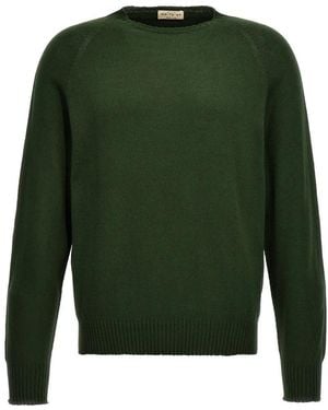 Ma'ry'ya Cotton And Cashmere Blend Crew-Neck Sweater - Grün