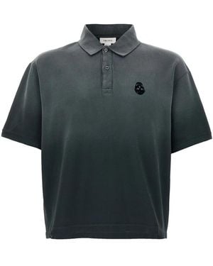 McQueen Gradient-Effect Cotton Piqué Polo Shirt - Grau