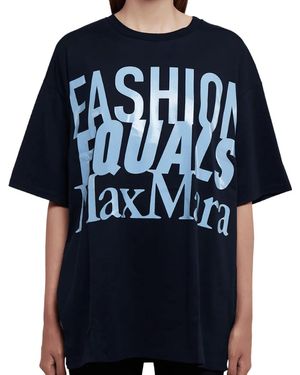 Max Mara T-Shirt Oversize Carlo - Blau