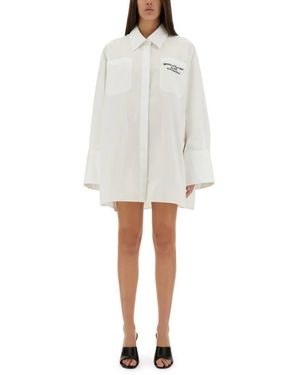Off-White c/o Virgil Abloh Oversized Poplin Shirt - Weiß