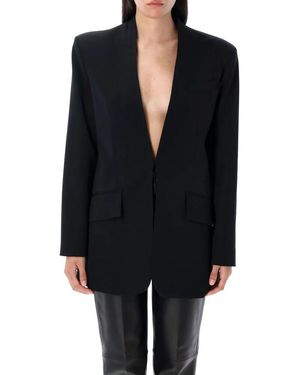 The Attico Wool Gabardine Jacket - Schwarz